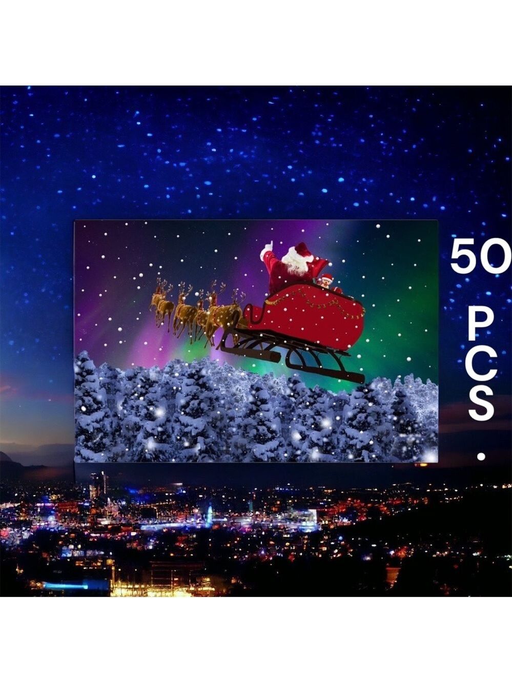 50 10X13 Poly Mailers Santa Aurora Borealis Christmas Envelopes PRICE IS FIRM - Picture 2 of 5